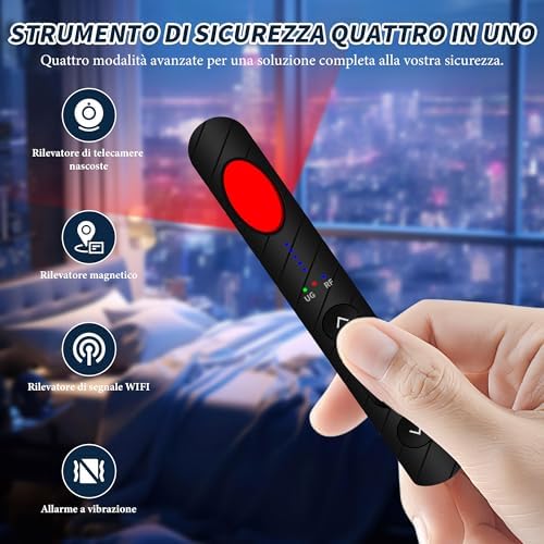  Professionale Microspy Detector - Bed Bug e Spy, Mini GPS, 4 Modi, per Albergo Ufficio Casa Auto
| Hidden Camera Detect