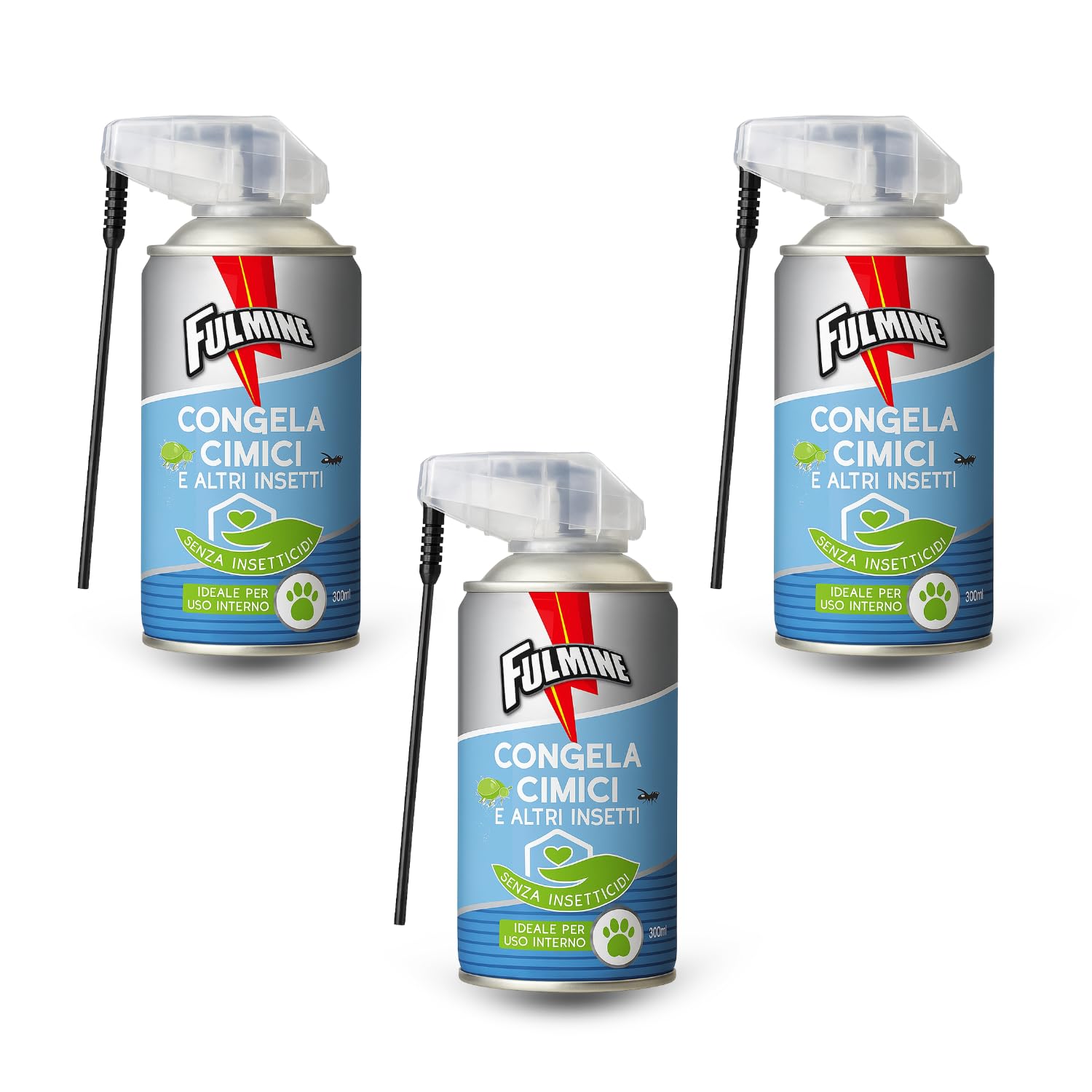 VIRUS Fulm242 Spray Can, 300 ml, Insesticida Libero per Cockroache, Aracne e Pulci Interno e Esterno, Ricerca Top 3